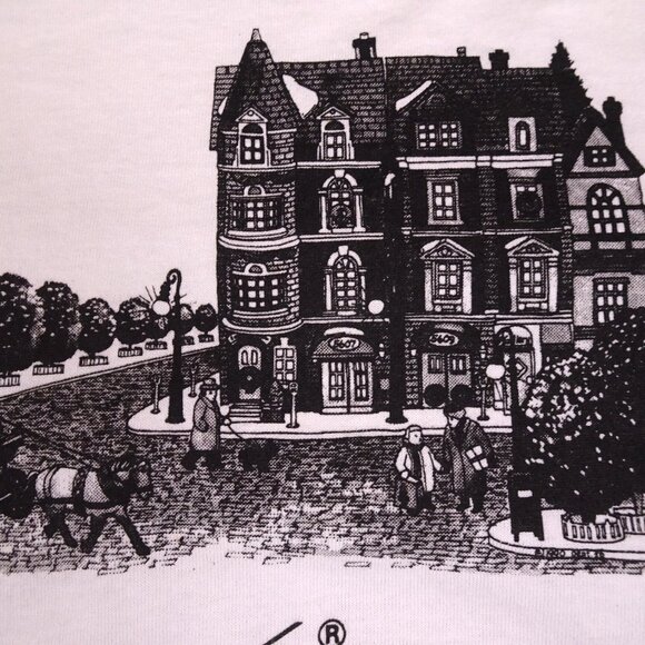 RARE Vintage Dept 56 Promo t-shirt XL Victorian Christmas Village Dickens USA - Picture 5 of 11